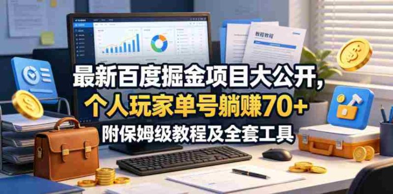 最新百度掘金项目大公开,个人玩家单号躺賺70+,附保姆级教程及全套工具【揭秘】-OG资源站