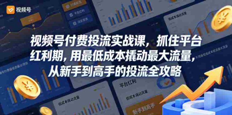 视频号付费投流实战课,抓住平台红利期,用最低成本撬动最大流量,从新手到高手的投流全攻略-OG资源站