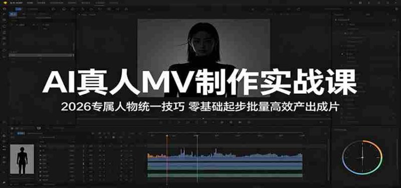 AI真人MV制作实战课:2026专属人物统一技巧,零基础起步批量高效产出成片-OG资源站