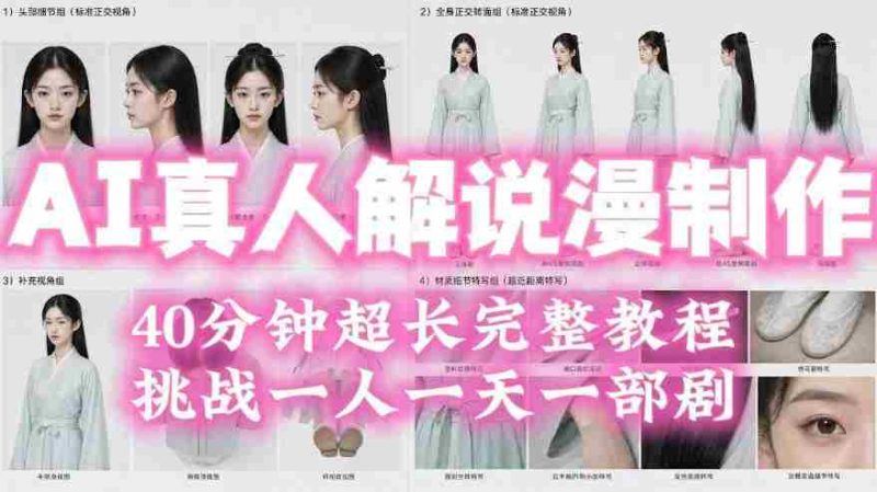 2026年AI真人解说漫剧自动批量化制作教程,40分钟超长完整,自动批量化制作,挑战一人一天一部剧!-OG资源站