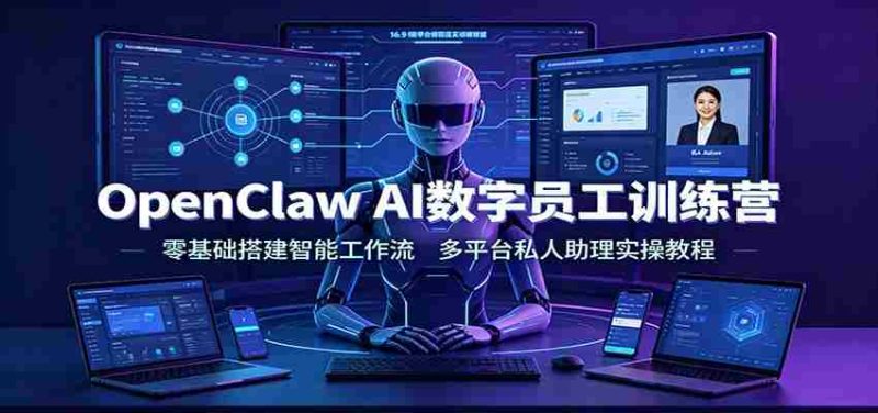 OpenClaw AI数字员工训练营：零基础搭建智能工作流，多平台私人助理实操教程-OG资源站