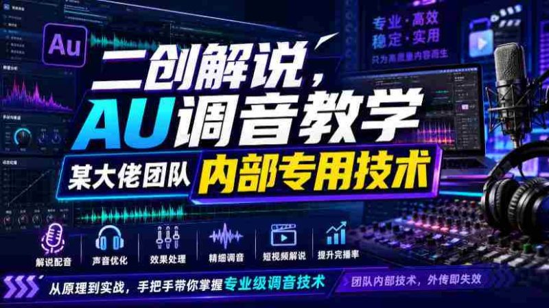 二创解说AU调音教学,某大佬团队内部专用技术-OG资源站