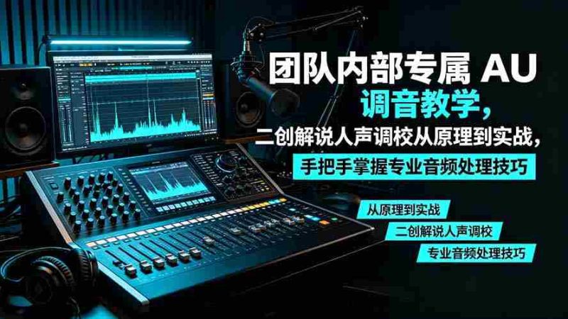 （19517期）某大佬团队内部专属 AU 调音教学，二创解说人声调校从原理到实战，手把手掌握专业音频处理技巧-OG资源站
