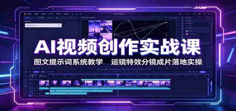 AI视频创作实战课:图文提示词系统教学,运镜特效分镜成片落地实操-OG资源站