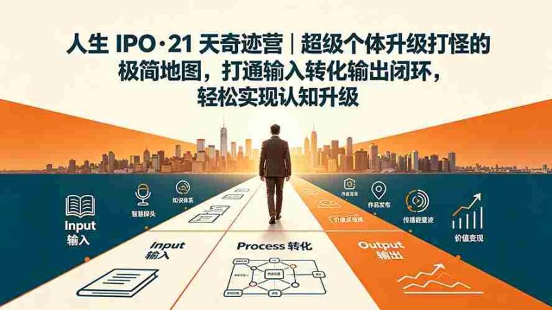 (19532期)人生 IPO-21 天奇迹营|超级个体升级打怪的极简地图,打通输入转化输出闭环,轻松实现认知升级-OG资源站