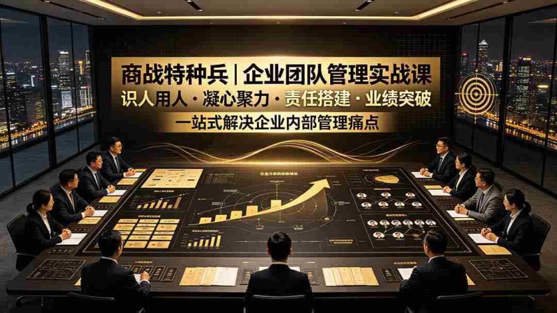 (19534期)商战特种兵|企业团队管理实战课:识人用人|凝心聚力|责任搭建|业绩突破,一站式解决企业内部管理痛点-OG资源站
