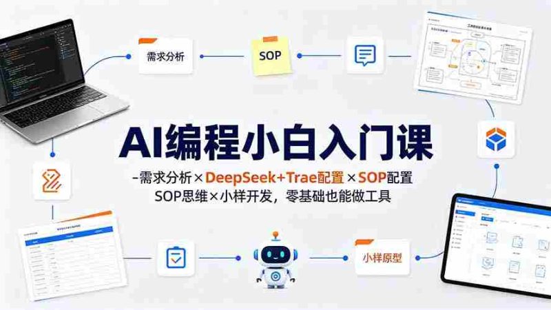 (19539期)AI编程小白入门课-需求分析×DeepSeek+Trae配置×SOP思维×小样开发,零基础也能做工具-OG资源站