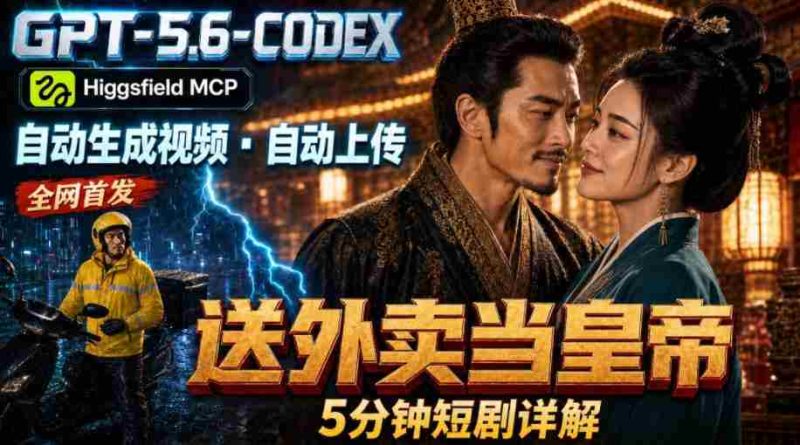 (19540期)GPT-5.6 Codex+Higgsfield MCP:一条指令生成5分钟短剧并自动上传YouTube(油管)-OG资源站