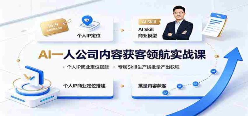 AI一人公司内容获客领航实战课:个人IP商业定位搭建,专属Skill生产线批量产出教程-OG资源站