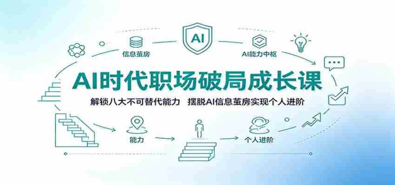 AI时代职场破局成长课：解锁八大不可替代能力，摆脱AI信息茧房实现个人进阶-OG资源站