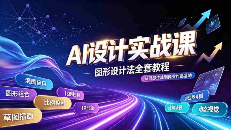 （19554期）AI设计实战课｜图形设计法全套教程，解锁AI工作流技法，精通插画IP、建筑、游戏视觉创作-OG资源站