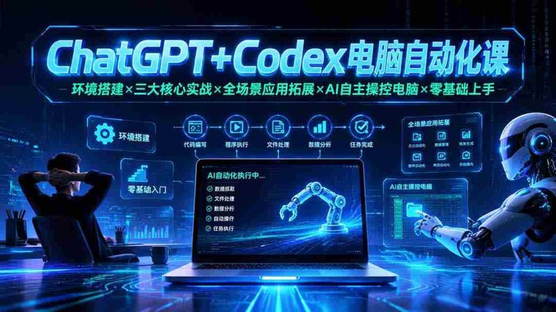 （19583期）ChatGPT+Codex电脑自动化课：环境搭建×三大核心实战×全场景应用拓展×AI自主操控电脑×零基础上手-OG资源站