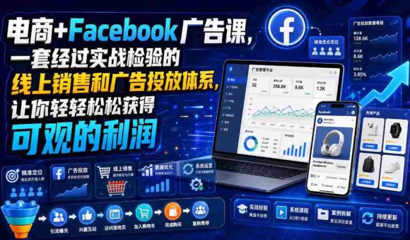 电商+Facebook广告课，一套经过实战检验的线上销售和广告投放体系，让你轻轻松松获得可观的利润【原创双语字幕】-OG资源站