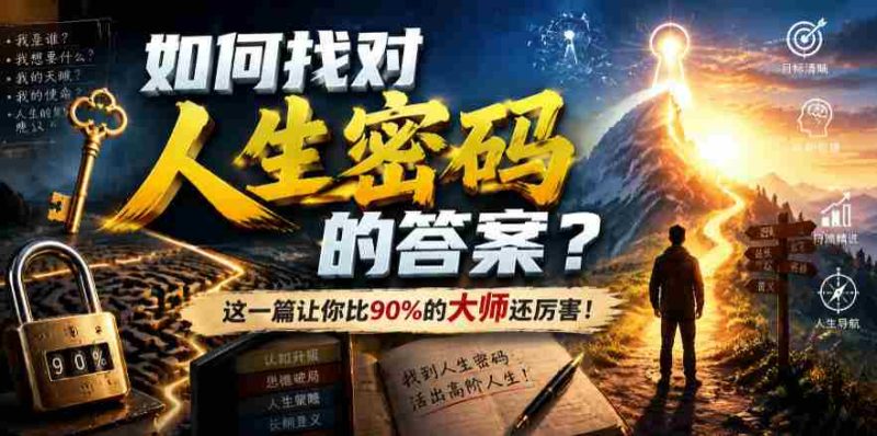 付费文章:如何找对人生密码的答案?这一篇让你比90%的大师还厉害!-OG资源站