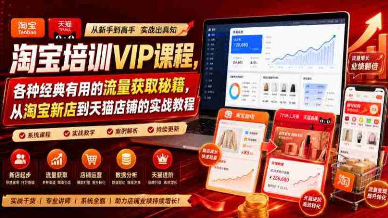 淘宝培训VIP课程,各种经典有用的流量获取秘籍,从淘宝新店到天猫店铺的实战教程(更新7月29日)-OG资源站