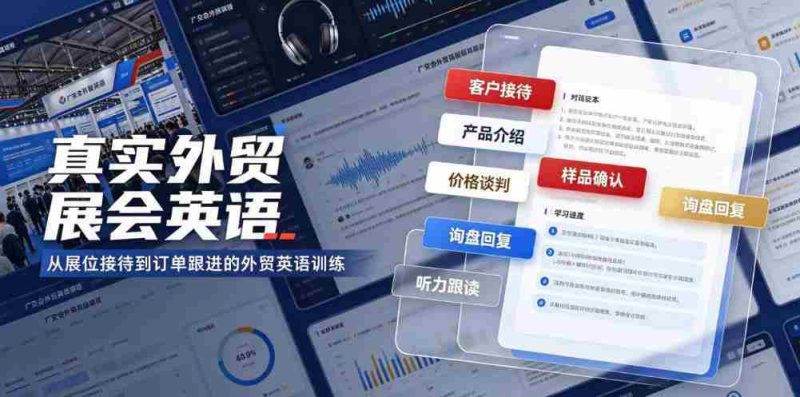 真实外贸展会英语,广交会外贸口语听力突击课程【音频】-OG资源站