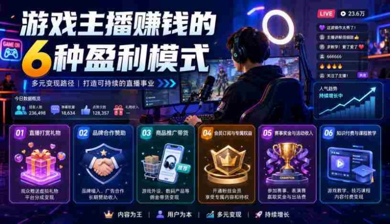 付费文章：游戏主播賺钱的6种盈利模式-OG资源站