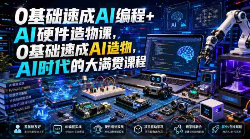 0基础速成AI编程+AI硬件造物课,0基础速成AI造物,AI时代的大满贯课程-OG资源站