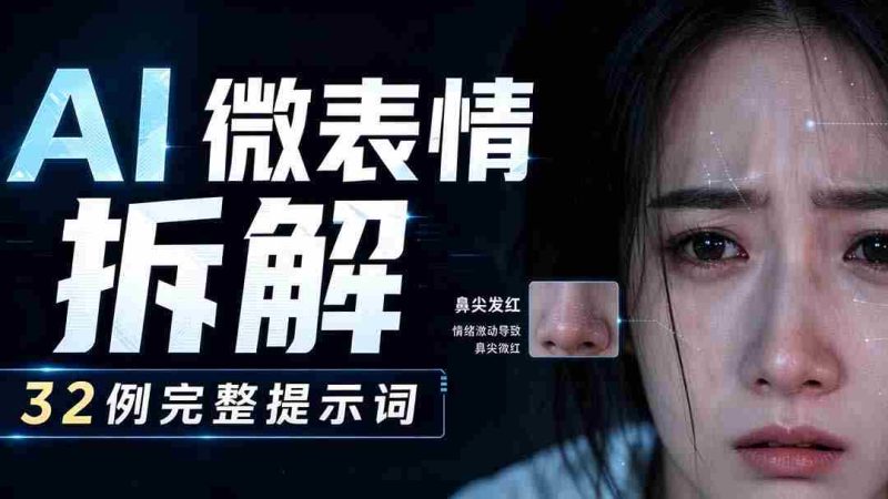(19629期)AI微表情拆解提示词合集,精准调控AI角色表情,告别塑料感、AI面瘫脸。-OG资源站