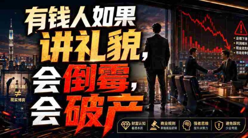 付费文章:有钱人如果讲礼貌,会倒霉,会破产-OG资源站