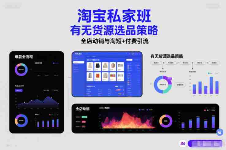 淘宝私家班,有无货源选品策略,高成功率爆款全流程打法,全店动销与淘短+付费引流(更新2026年08月05日)-OG资源站