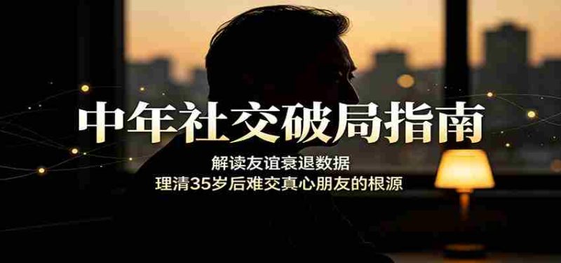 中年社交破局指南:解读友谊衰退数据,理清35岁后难交真心朋友的根源-OG资源站