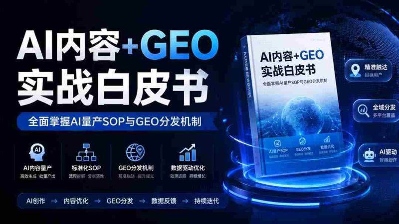 (19729期)AI内容+GEO实战白皮书。全面掌握AI量产SOP与GEO分发机制-OG资源站