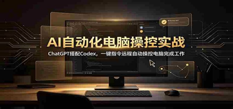 AI自动化电脑操控实战：ChatGPT搭配Codex，一键指令远程自动操控电脑完成工作-OG资源站