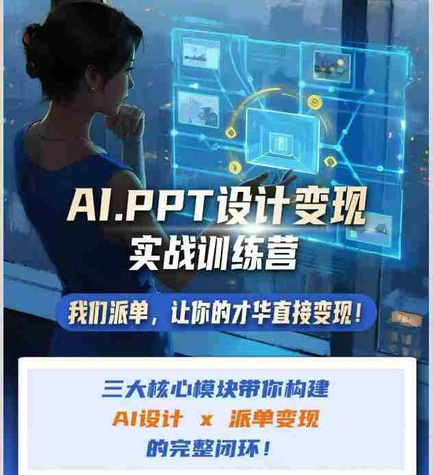 AI+PPT设计变现实战训练营，我们派单，让你的才华直接变现，三大核心模块带你构建Al设计x派单变现的完整闭环-OG资源站