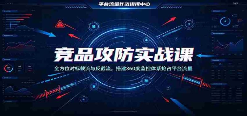 竞品攻防实战课：全方位对标截流与反截流，搭建360度监控体系抢占平台流量-OG资源站