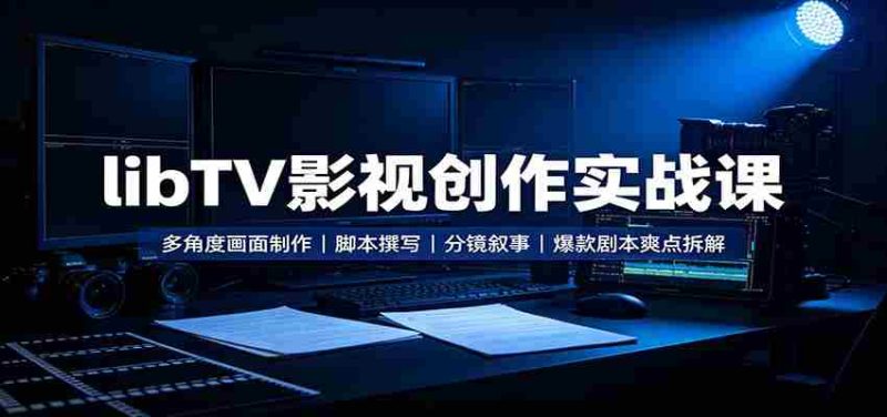 libTV影视创作实战课:多角度画面制作,脚本撰写,分镜叙事,爆款剧本爽点拆解-OG资源站