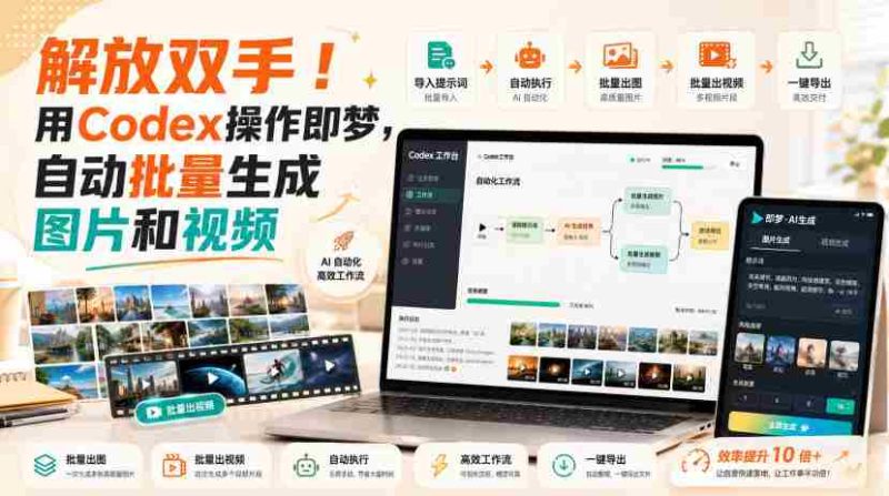 解放双手!用Codex操作即梦,自动批量生成图片和视频-OG资源站