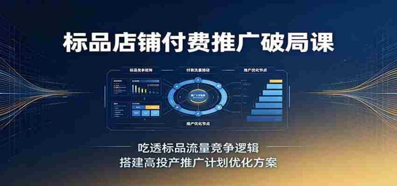 标品店铺付费推广破局课：吃透标品流量竞争逻辑，搭建高投产推广计划优化方案-OG资源站