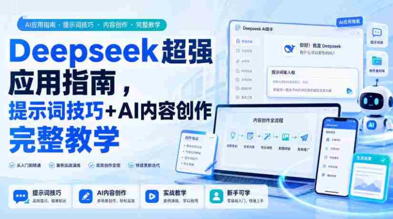 Deepseek超强应用指南，提示词技巧+AI内容创作完整教学-OG资源站