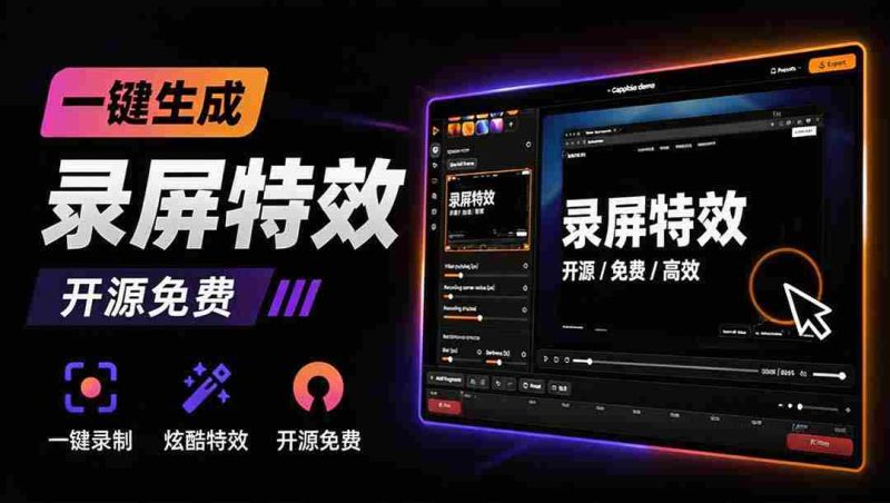 （19893期）Windows录屏神器来了！一键添加自动缩放、光标润色与画面美化效果，轻松省下笔录屏软件费用 Capptivo-OG资源站