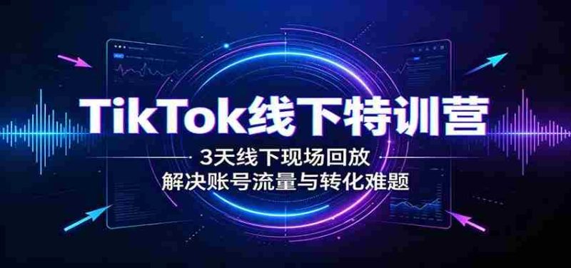 TikTok线下特训营：3天线下现场回放，解决账号流量与转化难题-OG资源站