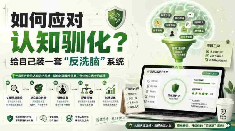 付费文章:如何应对认知驯化?给自己装一套“反洗脑”系统-OG资源站