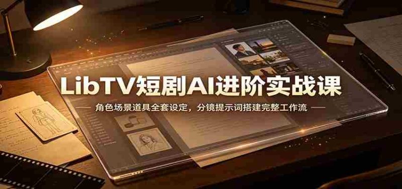 LibTV短剧AI进阶实战课:角色场景道具全套设定,分镜提示词搭建完整工作流-OG资源站