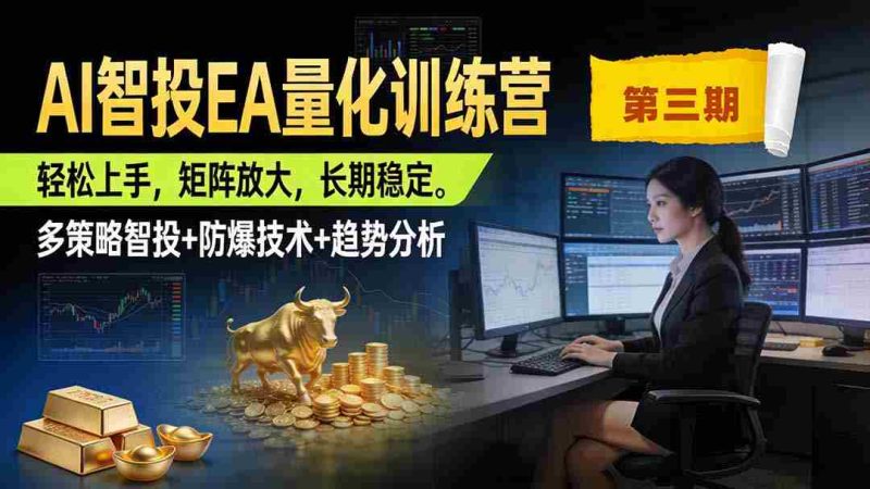 （19737期）AI智投EA量化训练营第三期，多策略智投+防爆技术+趋势分析 ，小白轻松上手，矩阵放大，长期稳定，日入500U。-OG资源站