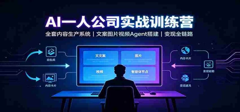 AI创作一人公司实战训练营:全套内容生产系统,文案图片视频Agent搭建变现全链路-OG资源站