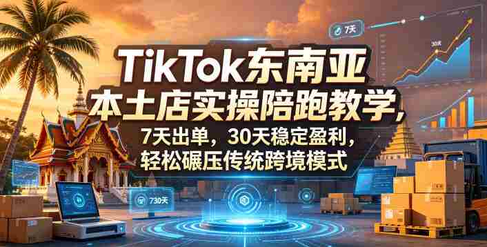 TikTok东南亚本土店实操陪跑教学,7天出单,30天稳定盈利,轻松碾压传统跨境模式(更新0819)-OG资源站