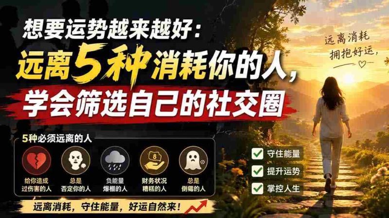（19965期）付费文章：想要运势越来越好：远离5种消耗你的人，学会筛选自己的社交圈-OG资源站