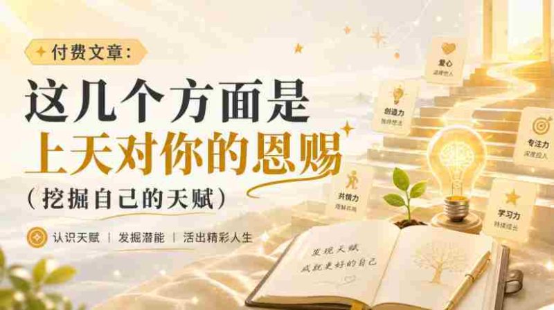 付费文章:这几个方面是上天对你的恩赐(挖掘自己的天赋)-OG资源站