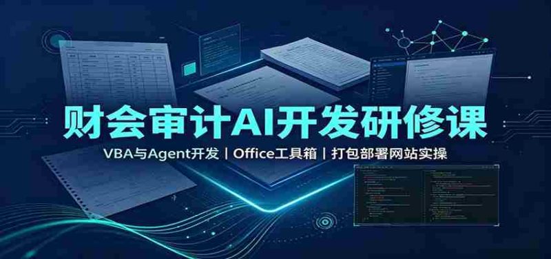 财会审计AI开发研修课:VBA与Agent开发,Office工具箱,打包部署网站实操-OG资源站