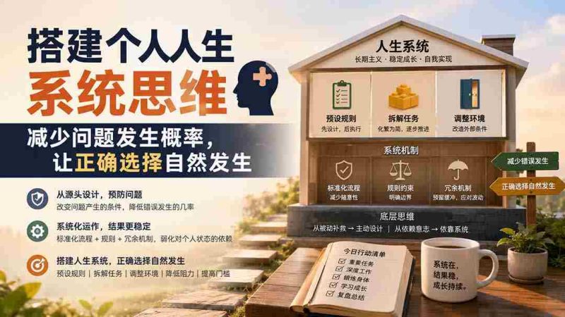 (19985期)付费文章:搭建个人人生系统思维:减少问题发生概率,让正确选择自然发生-OG资源站