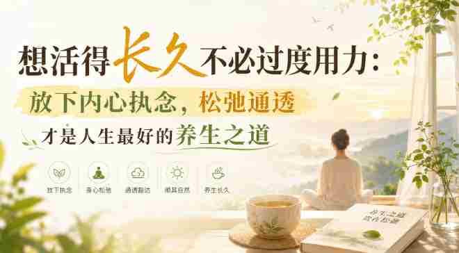 付费文章：想活得长久不必过度用力：放下内心执念，松弛通透才是人生最好的养生之道-OG资源站