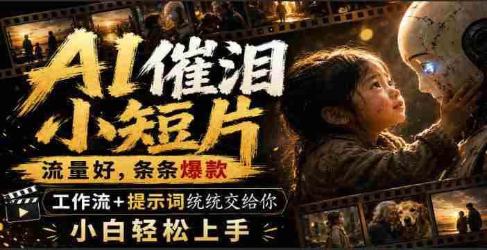 AI催泪小短片,流量好,条条爆款,工作流+提示词统统交给你,小白轻松上手-OG资源站