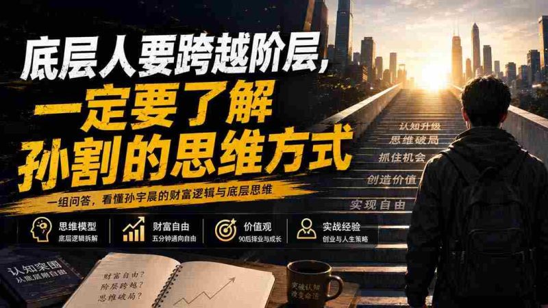 （20040期）付费文章：底层人要跨越阶层，一定要了解孙割的思维方式-OG资源站