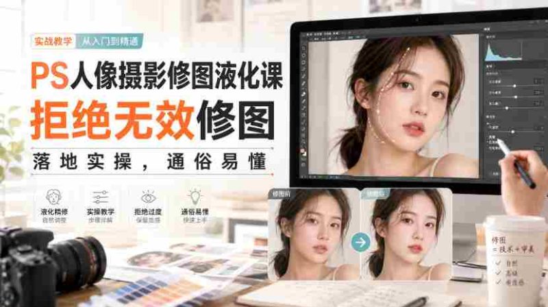 PS人像摄影修图液化课,拒绝无效修图,落地实操,通俗易懂-OG资源站