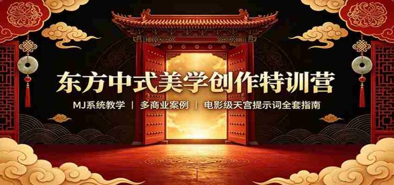 东方中式美学创作特训营:MJ系统教学,多商业案例,电影级天宫提示词全套指南-OG资源站